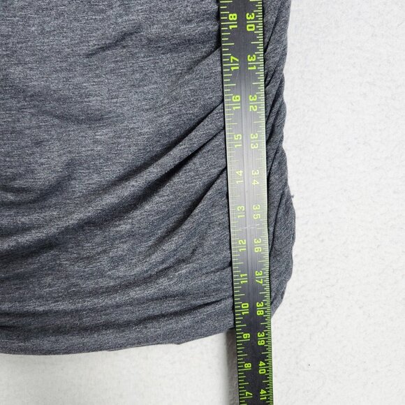 Athleta Dress Womens Small Gray Topanga Ruched T Shirt Stretch V Neck Casual - Picture 6 of 12